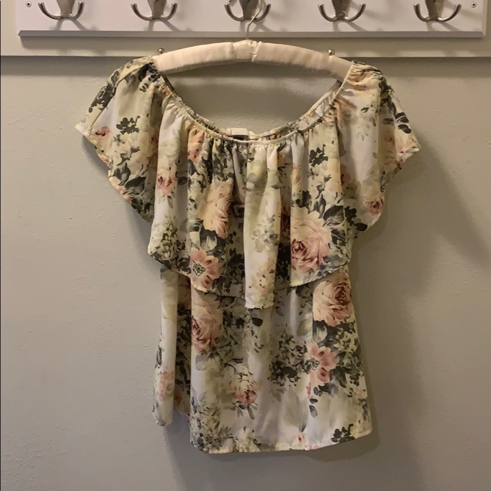 Cold Shoulder Top, floral